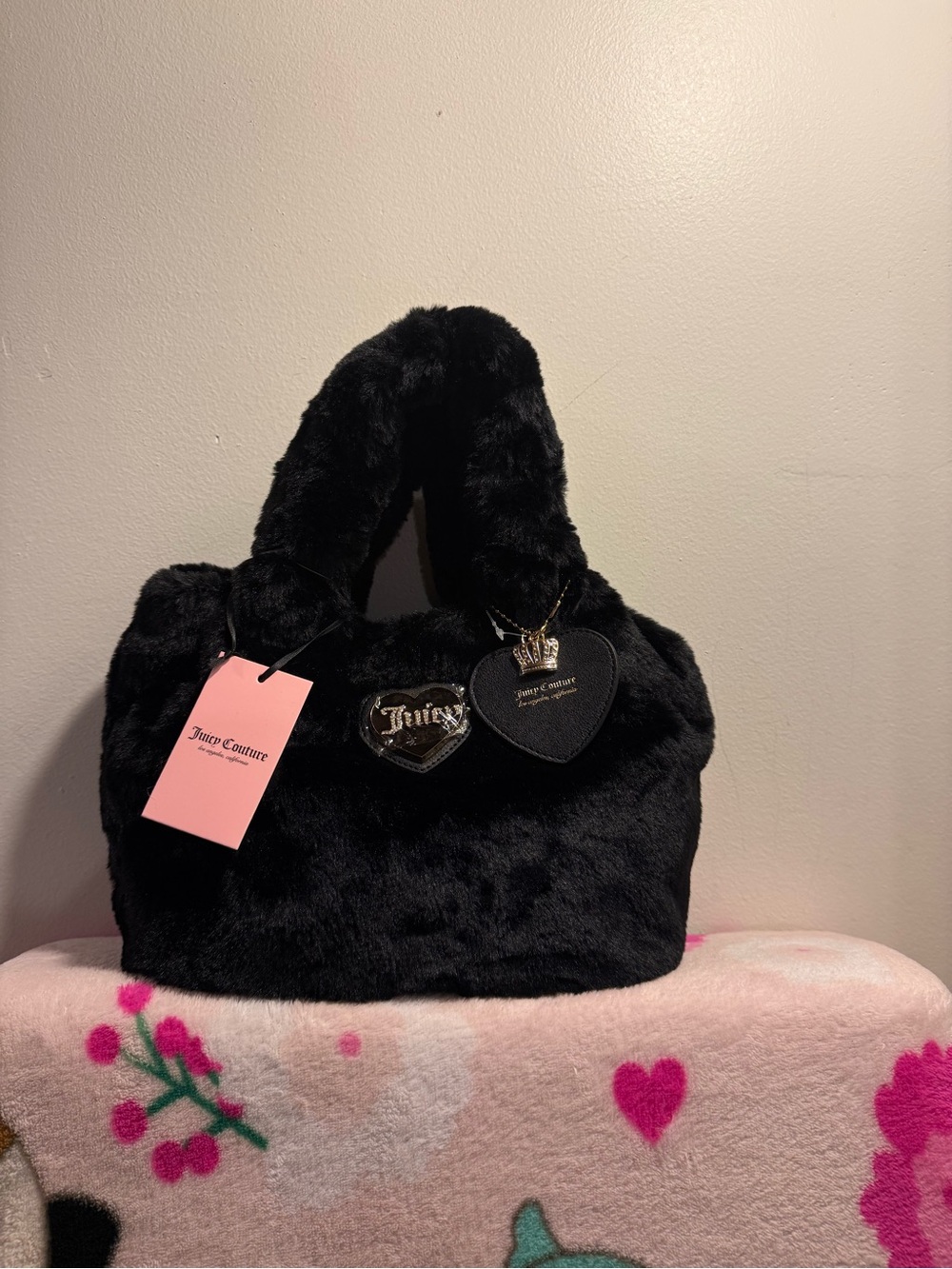 VIRAL NWT Juicy Couture Black Licorice Mini Tote Bag